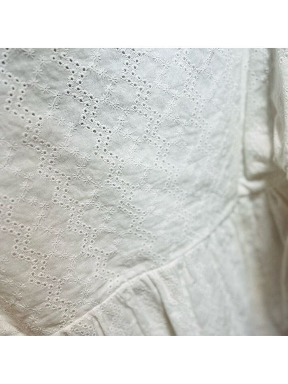 White Eyelet Babydoll Top by Every - Multiple - Picture 8 of 12